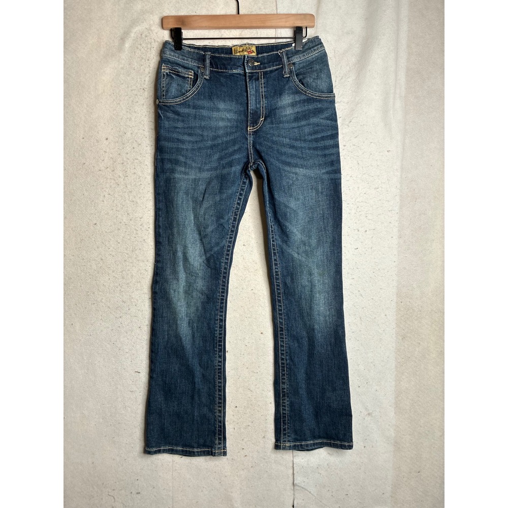 Wrangler 20X Boys Dark Wash Straight Leg Jeans Size 16 Regular 1042BWXMD